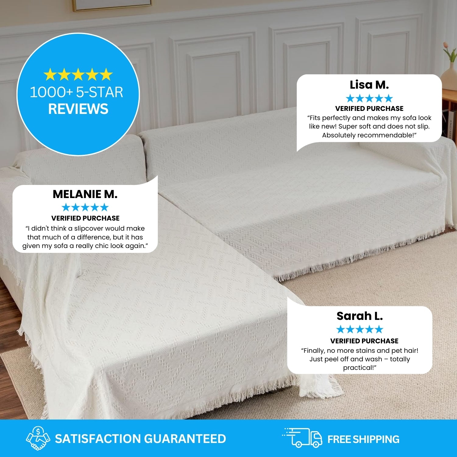 Sofakovers™ | The luxurious sofa cover that fits perfectly and enhances your living room! | +4 FREE Gifts