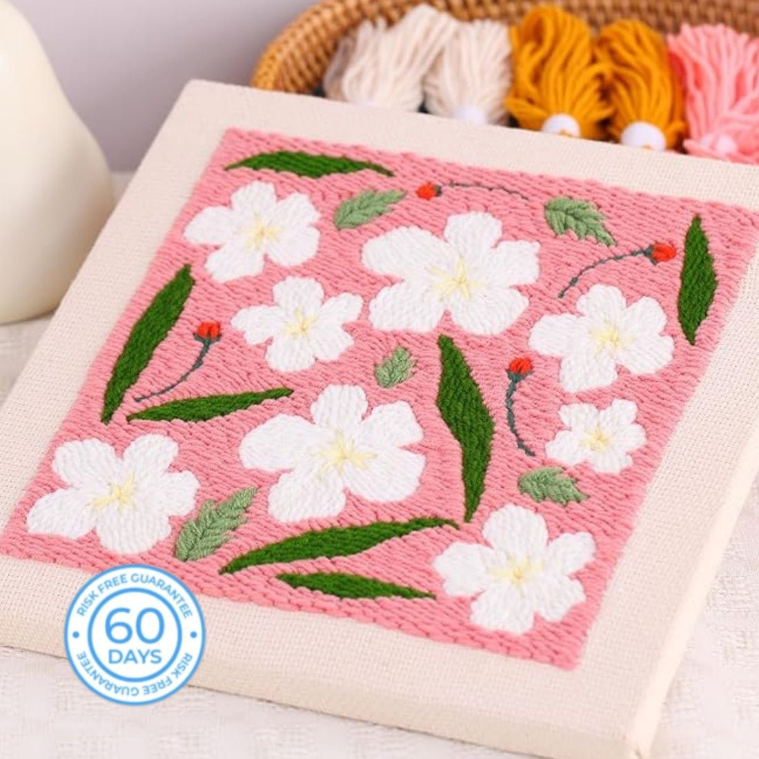 Woolyzen™ Pink Blossom Profusion | Relax, create, and turn threads into stunning art | All-In-One Package