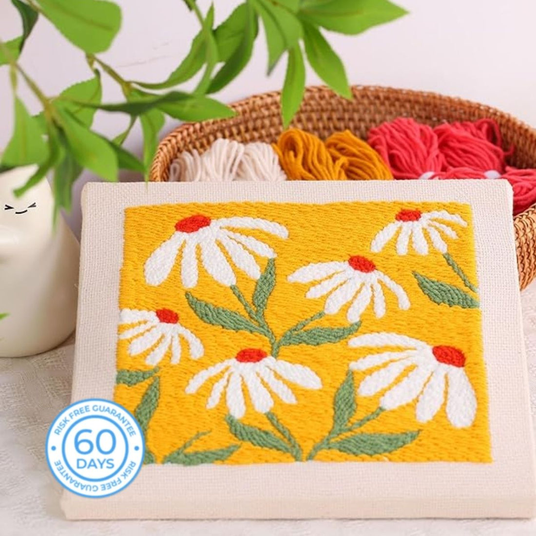 Woolyzen™ Yellow Summer Splendor | Relax, create, and turn threads into stunning art | All-In-One Package